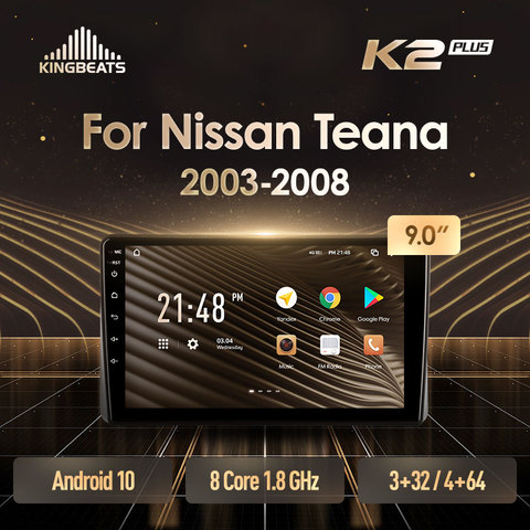 KingBeats Android 10 octa-core unité de tête HU 4G en tableau de bord autoradio multimédia lecteur vidéo Navigation GPS pour Nissan Teana J31 2003 - 2008 aucun dvd 2 din Double Din Android autoradio 2din ► Photo 1/6