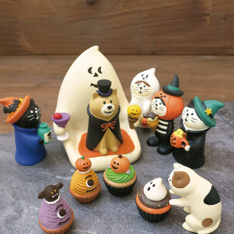 Mini scène créative petits ornements décoration de la maison série Halloween étagère décoration ensemble enfants jouets poupée ornements ► Photo 1/6