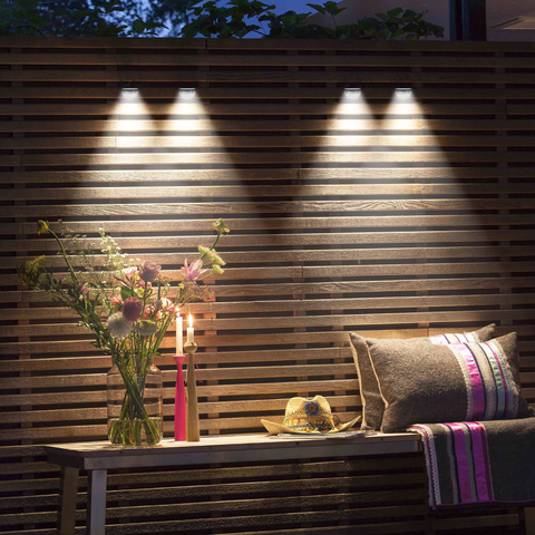 Applique murale solaire imperméable, modèle LED, applique d'extérieur, éclairage de soleil, spot lumineux, idéal comme décoration de jardin ► Photo 1/6