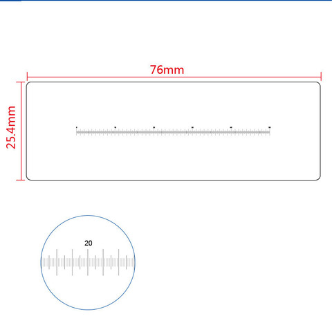 Microscope lentille micromètre DIV 0.1mm règle de Film, carte de mesure d'étalonnage en PET hautement transparente ► Photo 1/1