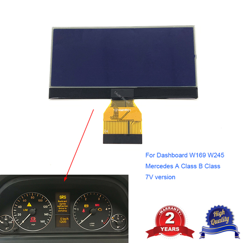 Tableau de bord LCD pour MERCEDES classe A B W169 W245 tableau de bord compteur de vitesse 7V A1695400448 0263643242 ► Photo 1/4