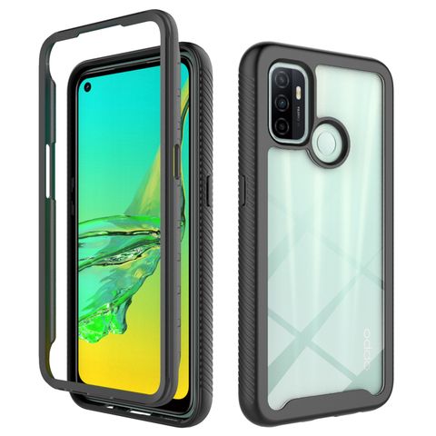 Coque de Protection en cristal pour OPPO A53S 2022, panneau arrière rigide, 360 ► Photo 1/6