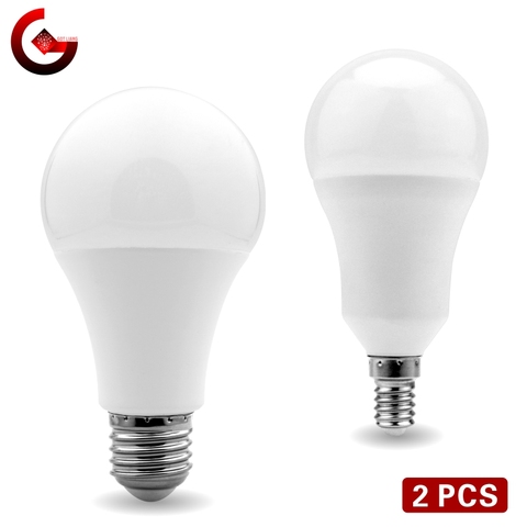 2 pièces/lot ampoule LED E27 E14 20W 18W 15W 12W 9W 6W 3W Lampada lumière LED AC 220V Bombilla projecteur éclairage froid/chaud blanc lampe ► Photo 1/6