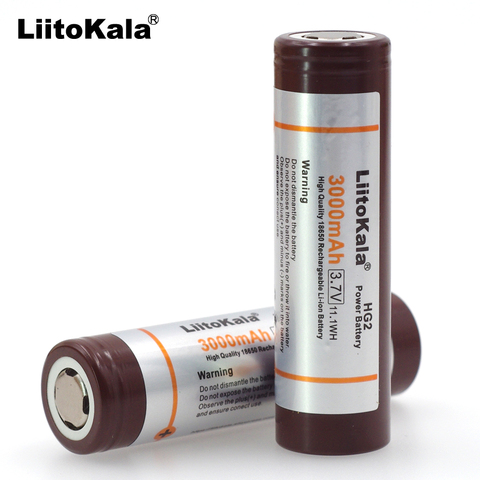 Litokala – batterie d'alimentation électronique originale pour HG2 3000mAh 3.6V 18650 lithium, à décharge continue 20A, 1 à 10 pièces ► Photo 1/3