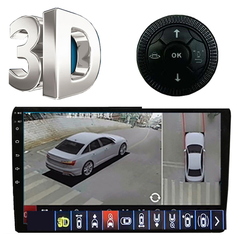 AHD 3D 360 caméra de voiture degré oiseau vue système de stationnement Auto voiture caméra avec DVR vision nocturne Super grand angle 360 degrés caméra ► Photo 1/6