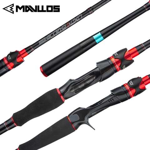 Mavllos – canne à pêche Spinning et Baitcasting 30T ML, 2 sections, 1.9m 2.13m, poids du leurre 4-15g, Action rapide ► Photo 1/6