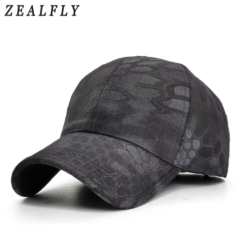 Hommes Camouflage chasse armée casquettes de Baseball motif Python tactique casquette de pêche réglable chapeaux pour les femmes ► Photo 1/6