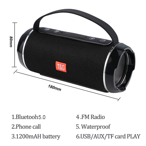 TG 116C – haut-parleur Bluetooth haute puissance 40W, caisson de basses TWS, étanche, Portable, système de Center de musique, colonne, barre de son 3D ► Photo 1/6
