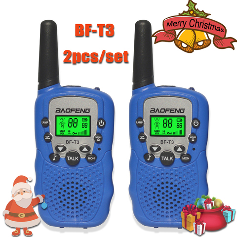 2 pièces/ensemble enfants talkie-walkie enfants radio mini jouets baofeng BF-T3 pour enfants enfant cadeau d'anniversaire BFT3 cadeaux de noël BF T3 ► Photo 1/6