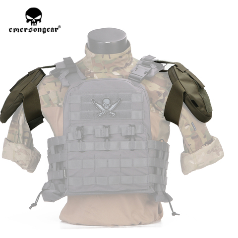 Emersongear tactique épaulière armure protection épaule armure pochette pour AVS CPC gilet accessoires 2 pièces armée militaire Gear ► Photo 1/6