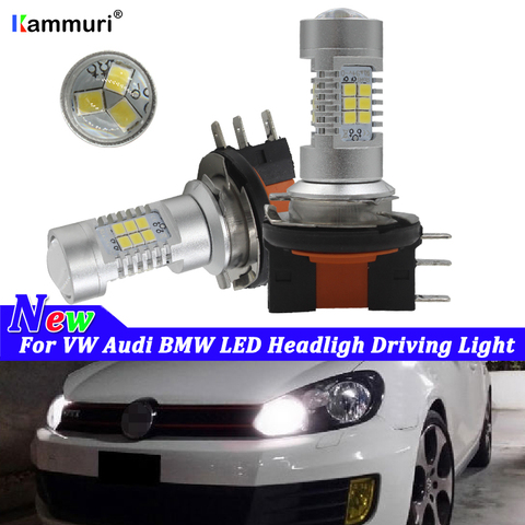 Ampoule de voiture H15 blanche HID, phare de voiture sans fil, lumière de conduite à Conversion pour VW Golf GTi Audi A5 A6 Q7 BMW, 12V ► Photo 1/6