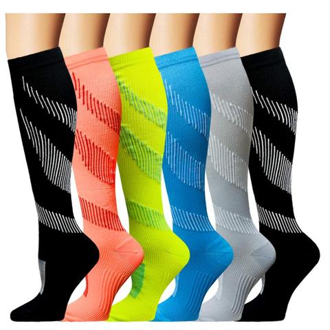 Sockings de Compression pour femmes et hommes 20-30 mmHg est mieux diplômé athlétique, course, équitation, vol, voyage, infirmières ► Photo 1/6