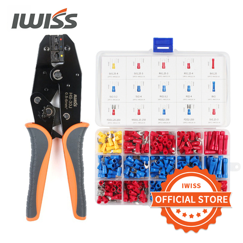 IWISS – Kit d'assortiment d'outils de sertissage, HS-30J pièces, pince à sertir, connecteur de fil, cosses de câble, bornes à sertir, 280 ► Photo 1/6