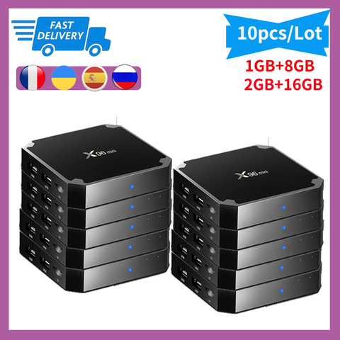 10 pièces/lot X96 mini Android 9.0 TV boîte Amlogic S905W 2GB 16GB 2.4GHz WiFi HD 4K lecteur multimédia décodeur Youtube Smart TVBox ► Photo 1/6