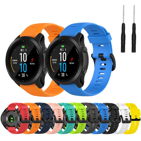 22mm bracelet de montre pour pour Garmin Forerunner 945 935 Fenix 5 Plus Fenix 6 Silicone bracelet de montre intelligente sports de plein air étanche ► Photo 1/6