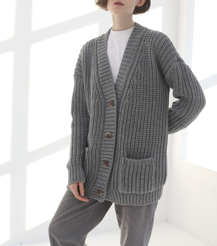 2022 printemps Automne hiver Décontracté Tricot manteau laine cardigan ► Photo 1/6