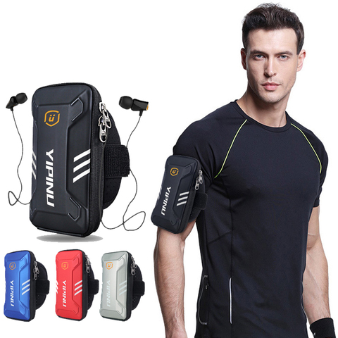 Hommes femmes imperméable à l'eau réfléchissant Fitness étui de course bras sac portefeuille Jogging sac porte téléphone sport brassard sac brassard pochette ► Photo 1/6