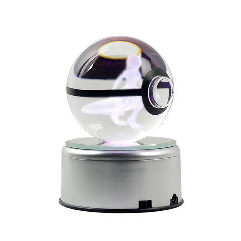 Jeu populaire Boule De Cristal Gravure 3D Amine Figurines avec Lumière Led Base Cadeaux De Noël ► Photo 1/6