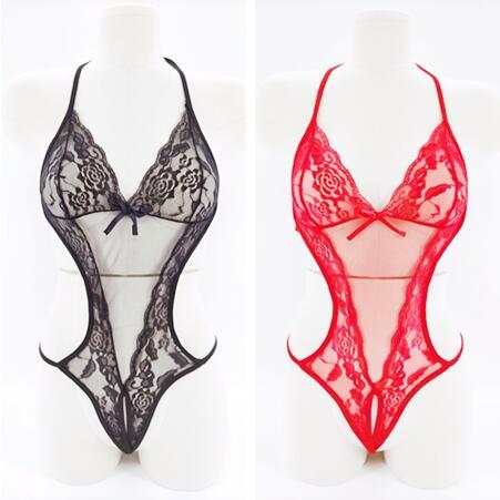 Nuisette en dentelle pour femmes, Lingerie érotique Sexy, vêtements de nuit, body, dos nu, sous-vêtements féminins ► Photo 1/5