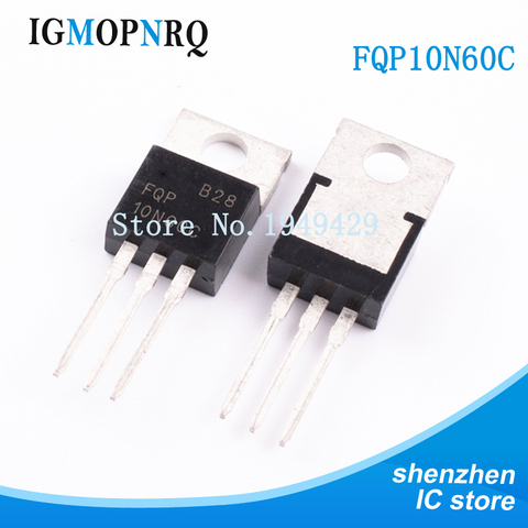 10 pièces FQP10N60C TO-220 10N60C 10N60 MOSFET 600V n-ch Q-FET advance c-series nouveau ► Photo 1/2