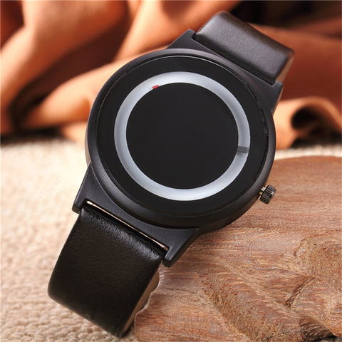 Mode créatif hommes montres hommes sport montres bracelet en cuir Quartz montres unisexe montre Relogio Masculino Erkek Kol Saati ► Photo 1/6