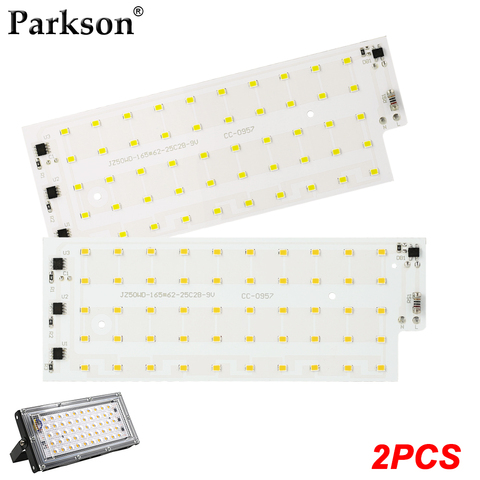 2 pcs/lot 50W LED puce de lumière d'inondation SMD 2835 AC 220V projecteur projecteur perles extérieur LED lampadaire paysage bricolage éclairage ► Photo 1/6