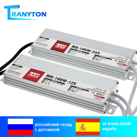 Transformateurs d'éclairage imperméables du conducteur DC12V 24V IP67 de LED pour l'alimentation d'énergie extérieure de la lumière 12V 10W 20W 30W 45W 60W 100W 150W 200W ► Photo 1/6