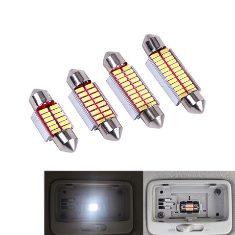 Lampe de signalisation LED Festoon C10W C5W, pour ampoule de voiture, lumière de lecture intérieure, lampe de plaque d'immatriculation blanche, 1 pièce, 31mm 36mm 39mm 41mm ► Photo 1/6