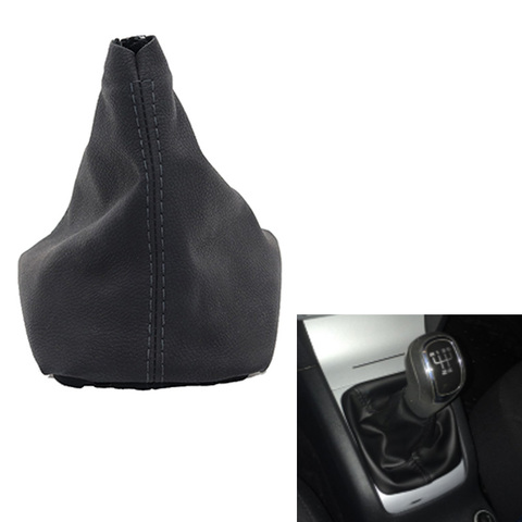 Levier de changement de vitesse en cuir, guêtre de botte, cadre de couverture manuel pour Skoda Octavia A5 A6 MK2, changement de vitesse, berline et combinaison 2009 – 2013 ► Photo 1/5