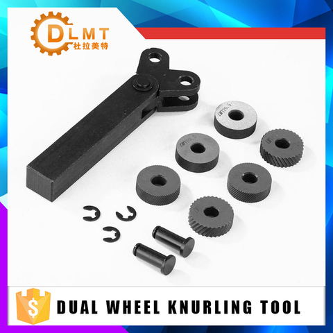 Kit d'outils de moletage à deux roues 7 pièces 1mm 1.5mm 2mm roue jeu de molettes à pas linéaire ► Photo 1/2