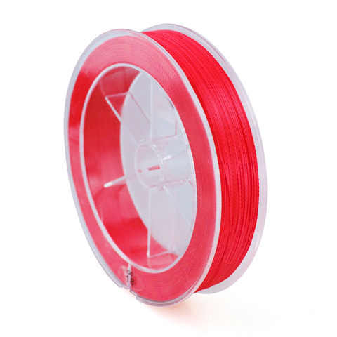 Ligne de pêche tressée Multifilament 100M 300M ligne de pêche super forte pe cordon 4 armure jamais fanée couleur rouge 2-100LBS 0.06-0.55mm ► Photo 1/5