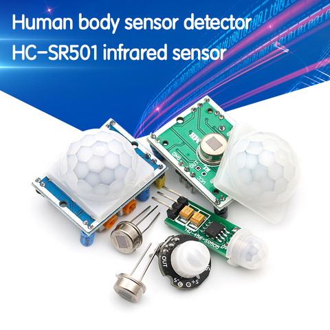 AM312 HC-SR501 HC-SR505 MH-SR602 ajuster IR pyroélectrique infrarouge Mini PIR capteur humain Module de détecteur support pour Arduino ► Photo 1/6