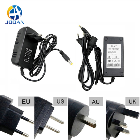 Adaptateur secteur ca à cc adaptateur chargeur d'alimentation prise ue royaume-uni AU usa pour caméra POE CCTV IP caméra routeur TV Box Mini TV 12V 2A ► Photo 1/6