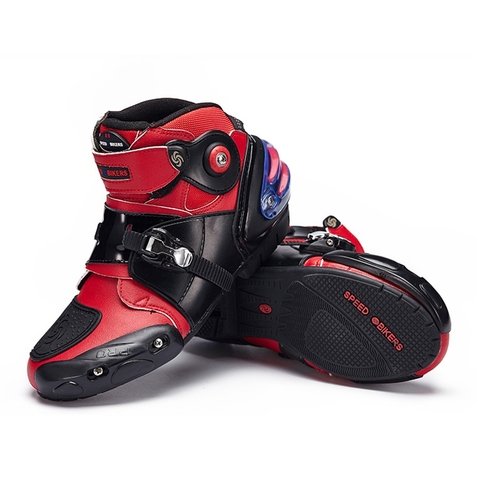 Bottes de Moto pour hommes et femmes, chaussures de course professionnelles, pour motocyclette, protection du pilote, Zapatos A9003 ► Photo 1/6