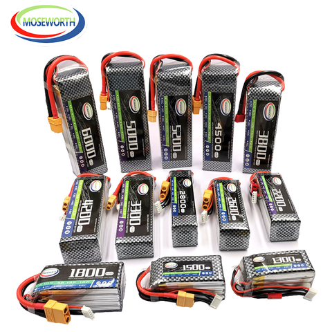 2S 3S 4S6S RC LiPo Batterie 7.4V 11.1V 14.8V 22.2V Batteries 1500 2200 3500 4200 5200 6000mAh RC Avion Voiture Drone Quadrirotor B6 ► Photo 1/6