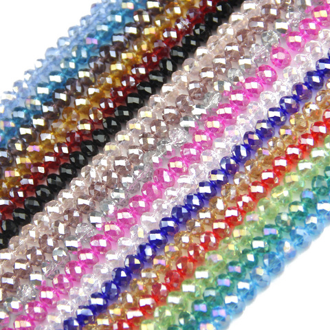 JHNBY-perles de cristal autrichien de forme ronde haut de gamme, haute qualité, 6mm, 50pcs perles amples, rondelles, boule de verre, bijoux, bricolage ► Photo 1/2