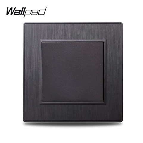 Wallpad S6 – interrupteur électrique mural à bascule, 1 voie, noir, argent, or, brossé ► Photo 1/6