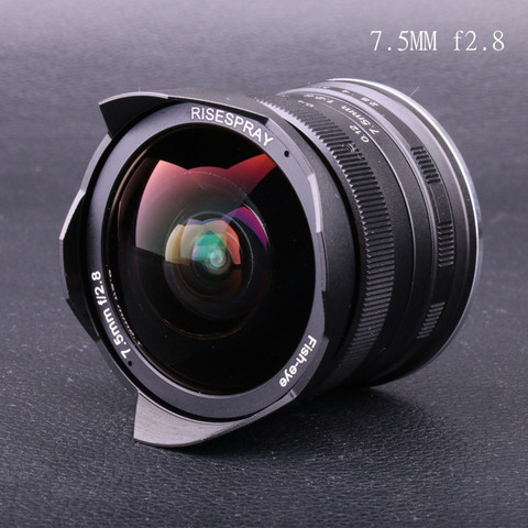 Objectif risspirit ay 7.5mm f2.8 fisheye 180 APS-C objectif fixe manuel pour Olympus Panasonic Micro 4/3 M4/3 monture E-M1 E-M1Mark II E-M5 ► Photo 1/6