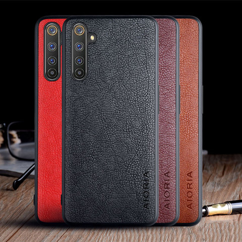 Coque de luxe en cuir pu pour OPPO Realme 6 Pro 6S Narzo funda, Vintage ► Photo 1/6