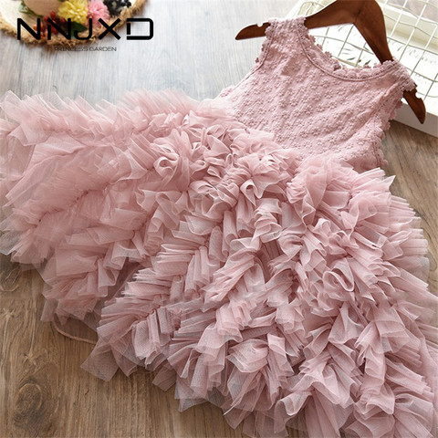 Rose fille vêtements mignon enfants robes enfants vêtements quotidiens pour 3 4 5 6 7 ans filles petite robe de princesse pour la fête de mariage ► Photo 1/6