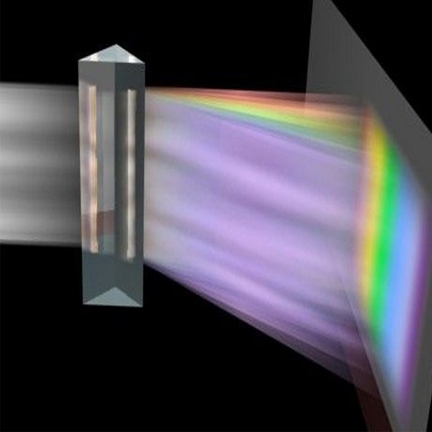 Prisme triangulaire de 14x14x87mm pour voir la photographie de couleur arc-en-ciel, expérience scientifique d'optique pour étudiant ► Photo 1/6