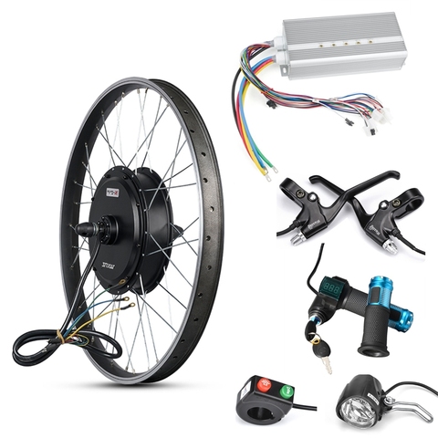 Mxus – Kit de motorisation de vélo électrique 48-72V, 3000W, moteur dans le moyeu arrière, contrôleur LCD, accélérateur ► Photo 1/1