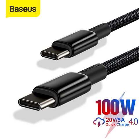 Baseus – câble d'alimentation USB type-c PD 100W, pour recharge rapide et transfert de données, compatible avec MacBook, iPad Pro, Air, Xiaomi, Samsung ► Photo 1/6