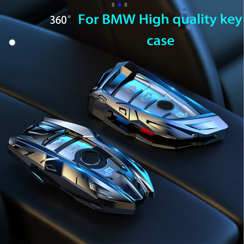 Coque de protection pour clé de voiture en alliage de Zinc, coque de protection pour clé de voiture BMW, pour X1, X3, X5, X6, série 1, 2, 5, 7, F15, F16, f53, E70, E39, F10, F30, G30 ► Photo 1/6