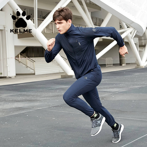 Kelme hommes survêtement vêtements de Sport hommes costume de course printemps Jogging mâle Fitness ensemble de gymnastique pantalons de survêtement veste Sport costume hommes 3881212 ► Photo 1/6