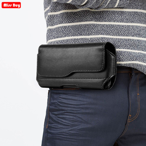 Pochette téléphone universelle pour Xiaomi Redmi 9 6 6A 5 Plus 7A Note 7 6 5 Pro Note 8 Pro 4 4X housse en cuir ceinture pince étui sac ► Photo 1/6