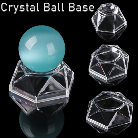 Présentoir de Base de boules de cristal en acrylique | Support de sphère en verre de Quartz Transparent, socle pour ornement de bureau en boule de football ► Photo 1/6