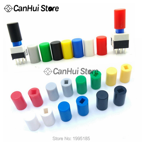 70Pcs Tactile Push Button Switch Cap 10mm Applies to 5.8*5.8 7*7 8*8 8.5*8.5 Self-locking Switch Button Cap A04 Switch caps ► Photo 1/6