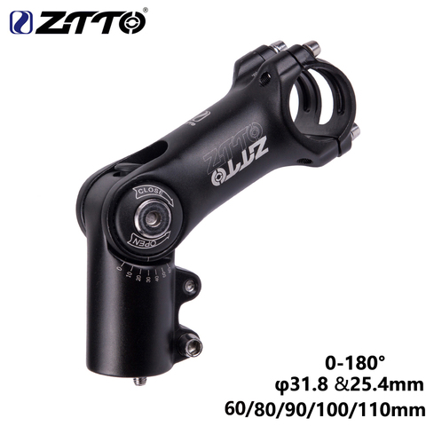 ZTTO – tige de relevage réglable de vélo de route à 180 degrés, tige de 60 80 90 100 110mm * 31.8mm 25.4mm pour Extension de fourche ► Photo 1/6