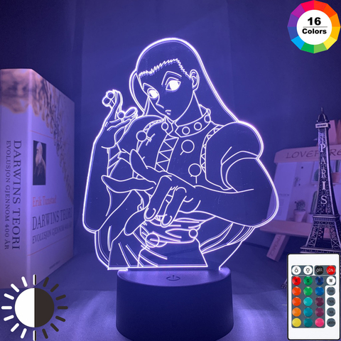 Acrylique Led veilleuse Anime chasseur X chasseur chambre décor lumière pour enfant enfant cadeau d'anniversaire HXH Illumi Zoldyck Figure 3d lampe ► Photo 1/6